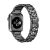 Apple Watch fekete strasszköves fém szíj 38/40/41/42 (series10)mm