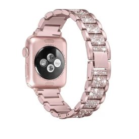   Apple Watch rosegold strasszköves fém szíj 42/44/45/46/49mm