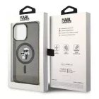 Karl Lagerfeld iPhone 15 Pro Max MagSafe fekete Szilikon tok