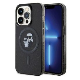 Karl Lagerfeld iPhone 15 Pro MagSafe fekete Szilikon tok