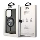 Karl Lagerfeld iPhone 15 Pro MagSafe fekete Szilikon tok