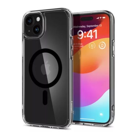 Spigen Ultra Hybrid iPhone 15 MagSafe fekete Szilikon tok