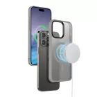 iPhone 15 Plus MagSafe szürke/átlátszó szilikon tok