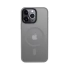 iPhone 15 Plus MagSafe szürke/átlátszó szilikon tok