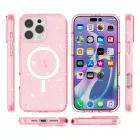 iPhone 13 Pro Max MagSafe rózsaszín csillámos szilikon tok 