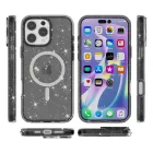 iPhone 13 Pro Max MagSafe fekete csillámos szilikon tok