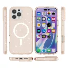 iPhone 15 MagSafe rosegold csillámos szilikon tok 