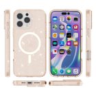 iPhone 15 Plus MagSafe rosegold csillámos szilikon tok 