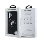 Karl Lagerfeld iPhone 16 MagSafe fekete Szilikon tok