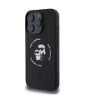 Karl Lagerfeld iPhone 16 Pro Max MagSafe fekete Szilikon tok