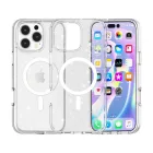 iPhone 16 Pro Max MagSafe átlátszó csillámos szilikon tok 