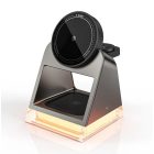 QI 3 az 1-ben MagSafe fekete vezeték nélküli töltőállomás világítással 15 W 