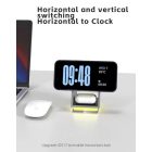 QI 3 az 1-ben MagSafe fekete vezeték nélküli töltőállomás világítással 15 W 