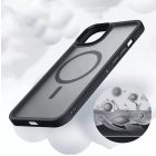 iPhone 16 MagSafe fekete/átlátszó szilikon tok
