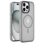 iPhone 16 Pro Max MagSafe szürke/átlátszó szilikon tok