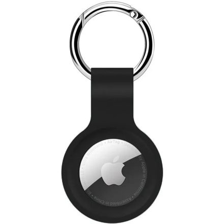 Apple AirTag kulcstartó fekete tok