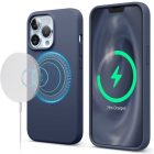 iPhone 14 Pro  MagSafe sötétkék  Szilikon tok