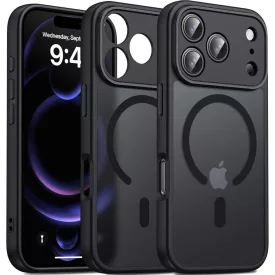   iPhone 18 Pro Max MagSafe fekete/átlátszó kameravédős szilikon tok