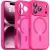 iPhone 18 Pro MagSafe pink/átlátszó kameravédős szilikon tok