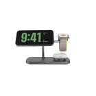 QI2 3 az 1-ben MagSafe fekete vezeték nélküli töltőállomás 15 W