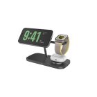 QI2 3 az 1-ben MagSafe fekete vezeték nélküli töltőállomás 15 W