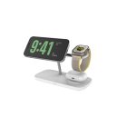 QI2 3 az 1-ben MagSafe fehér vezeték nélküli töltőállomás 15 W
