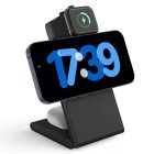 M5 Qi 3 az 1-ben mágneses összecsukható vezeték nélküli töltőállomás - fekete