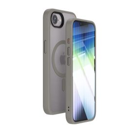 iPhone 16e MagSafe szürke/átlátszó szilikon tok