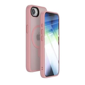 iPhone 16e MagSafe rózsaszín/átlátszó szilikon tok