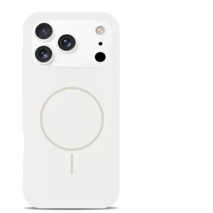 iPhone 18 Pro fehér MagSafe szilikon tok