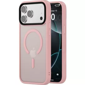 iPhone 18 Pro MagSafe rózsaszín/átlátszó szilikon tok