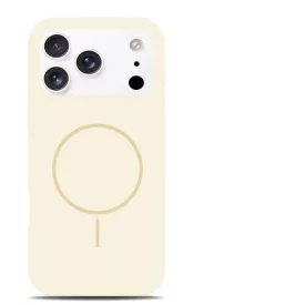 iPhone 18 Pro bézs MagSafe szilikon tok