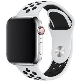   Apple Watch fehér-fekete sport szilikon szíj 38/40/41/42 (series10)mm