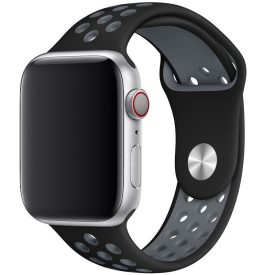  Apple Watch fekete-szürke sport szilikon szíj 38/40/41/42 (series10)mm