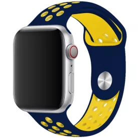   Apple Watch kék-sárga sport szilikon szíj 42/44/45/46/49mm 
