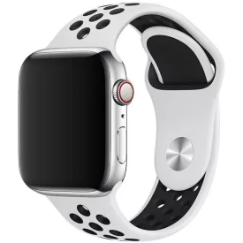   Apple Watch fehér-fekete sport szilikon szíj 42/44/45/46/49mm 