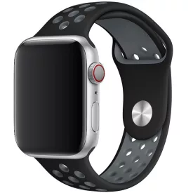   Apple Watch fekete-szürke sport szilikon szíj 42/44/45/46/49mm 