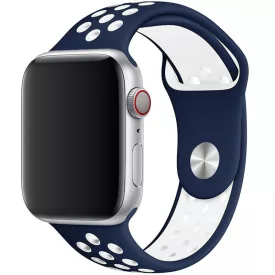   Apple Watch kék-fehér sport szilikon szíj 42/44/45/46/49mm 