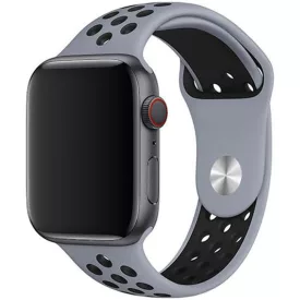   Apple Watch szürke-fekete sport szilikon szíj 42/44/45/46/49mm 