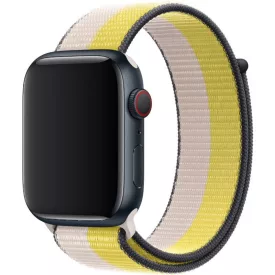   Apple Watch bézs-sárga szövetszíj 38/40/41/42 (series10,11)mm