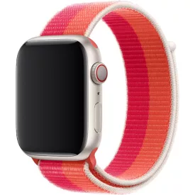   Apple Watch piros-hibiszkusz szövetszíj 38/40/41/42 (series10,11)mm