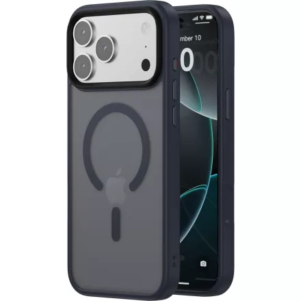 iPhone 18 Pro Max MagSafe sötétkék/átlátszó szilikon tok