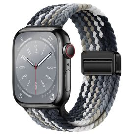   Apple Watch szürke-fekete fonott szíj méret 42/44/45/46/49mm