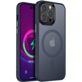   iPhone 12 Pro Max  MagSafe sötétkék/átlátszó szilikon tok