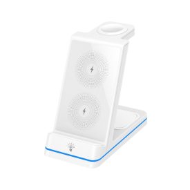   3 az 1-ben A2 fehér vezeték nélküli töltőállomás világítással 15 W