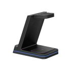 3 az 1-ben A2 fekete vezeték nélküli töltőállomás világítással 15 W