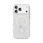 iPhone 18 Pro MagSafe átlátszó csillámos szilikon tok 