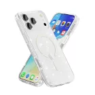 iPhone 18 Pro MagSafe átlátszó csillámos szilikon tok 