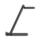 3 az 1-ben kompakt fekete vezeték nélküli töltőállomás 15 W