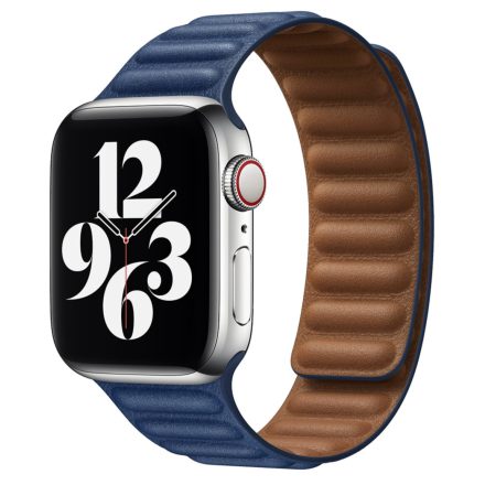 Apple Watch kék bőr szíj 38/40/41/42 (series10)mm
